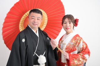 ウエディングサロンリーベルミースタジオ_和装スタジオフォトwithペット