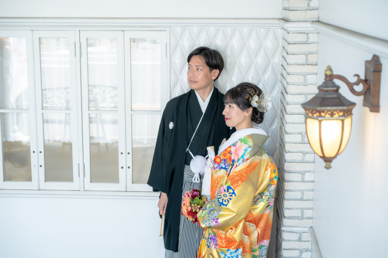 "自然光×オープンスペース" で撮る”Open-Air" 和装スタジオフォトプラン 打掛&紋付袴は安心な衣裳差額なし♪