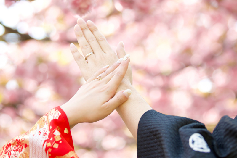 4月★春の桜フォトツアー♪【和装】ロケーションフォト　安心送迎車付き・太田黒公園（日本庭園）にて撮影　全データ100カット付き　