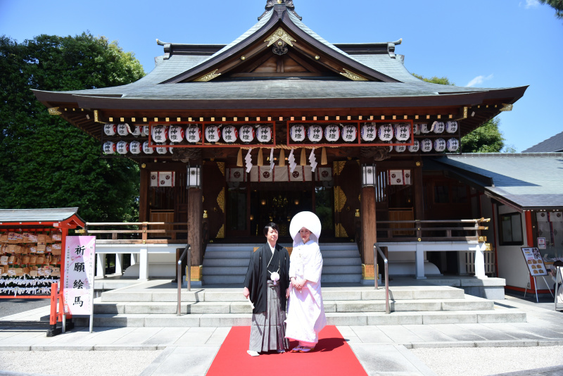 9・10月挙式●ご家族と一緒に神前式（白無垢・綿帽子）+境内ロケーションフォト（色打掛）180カット全データ付き　初穂料込