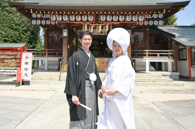 気候の良い9・10月♪【雨天でも決行可◎】沼袋氷川神社にて結婚奉告式プラン【和装】