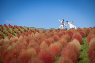 大自然の中でのびのび撮影