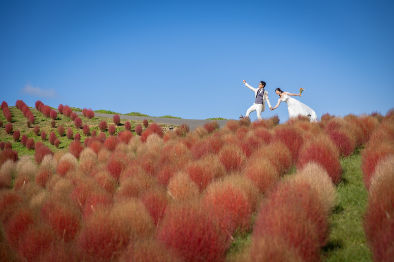 大自然の中でのびのび撮影