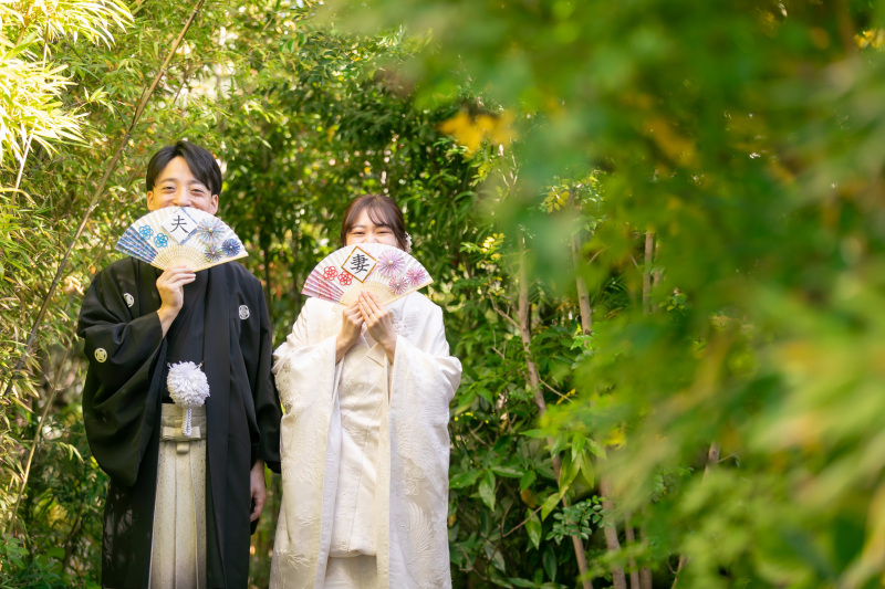 中庭は秋でも緑いっぱい