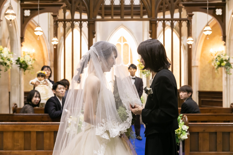 お母様からのベールダウン