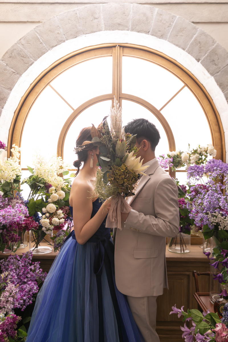 ブーケ顔隠し♪