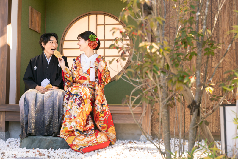 お二人らしさいっぱいの撮影