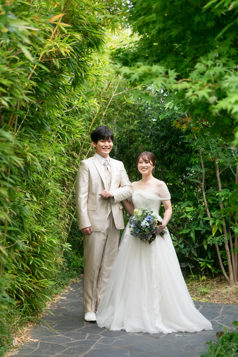 中庭より撮影開始♪