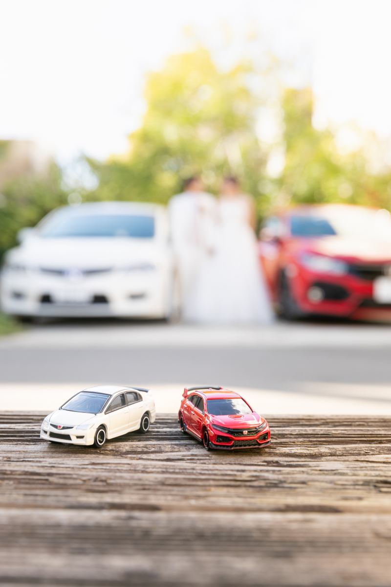 ミニカーと一緒に