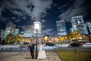 冬の空に映える東京駅の夜景…☆