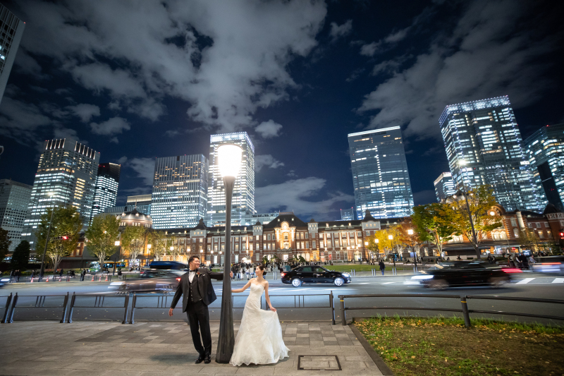 冬の空に映える東京駅の夜景…☆