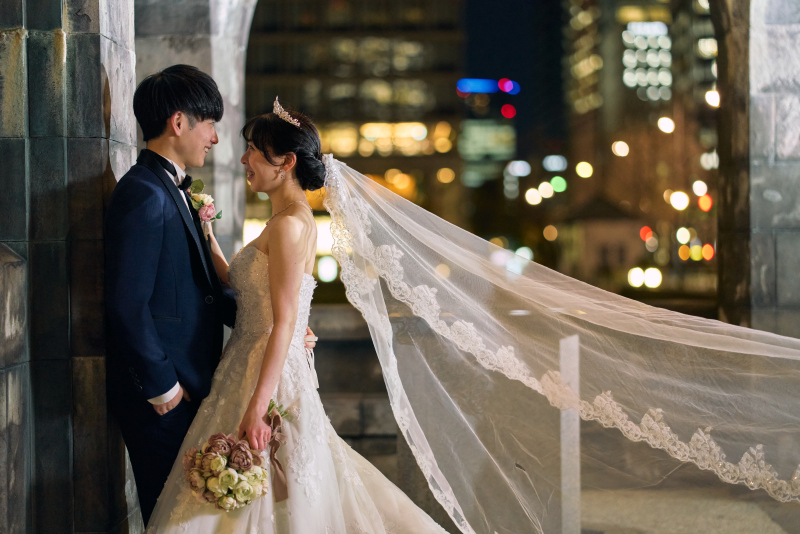 ベールの靡いたショット♡