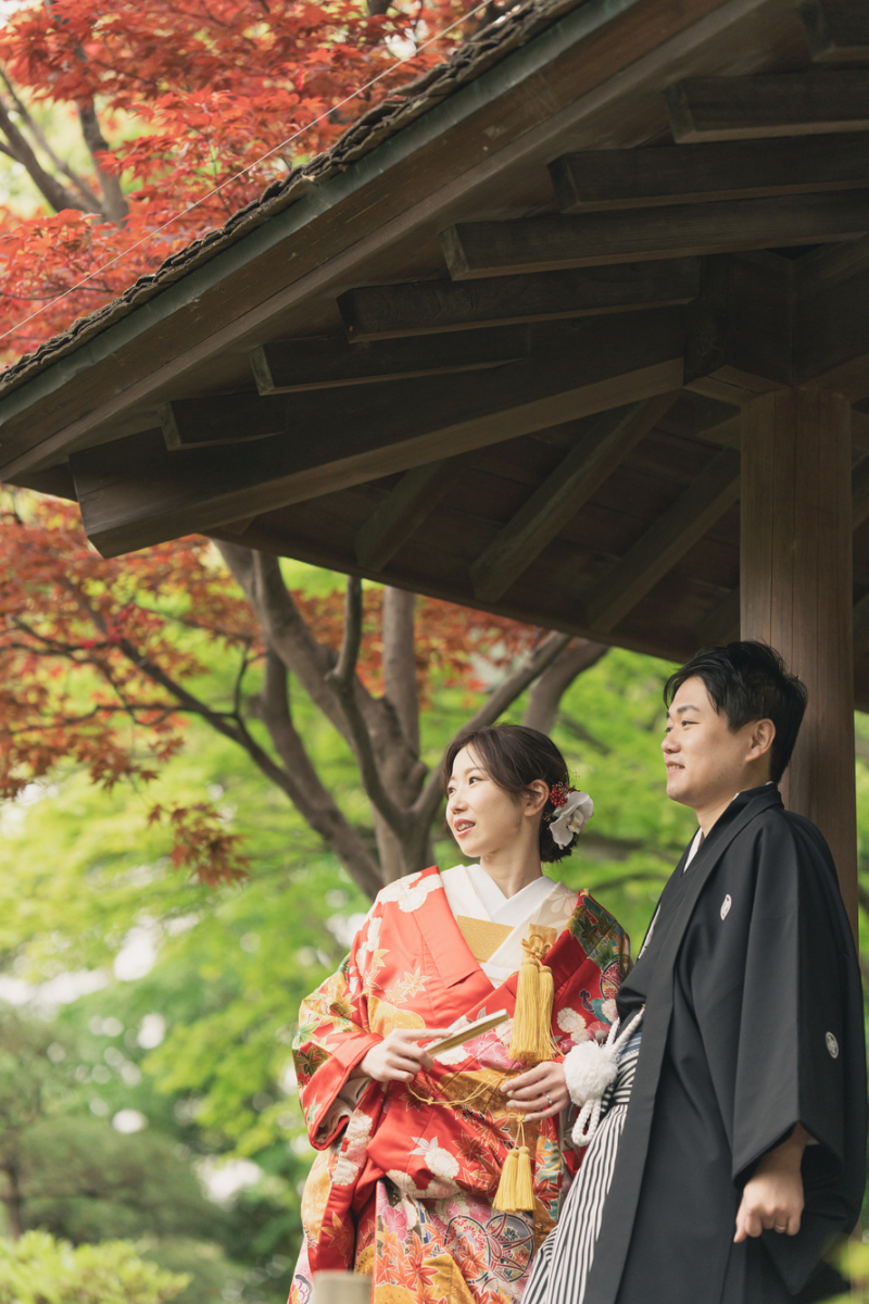 鮮やかな色打掛