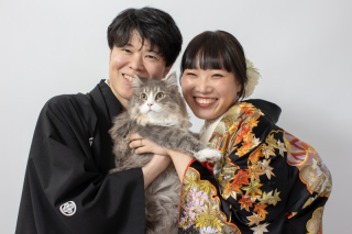 猫ちゃんとスタジオ撮影＆庭園ロケーション