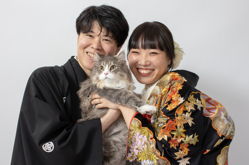 猫ちゃんとスタジオ撮影＆庭園ロケーション