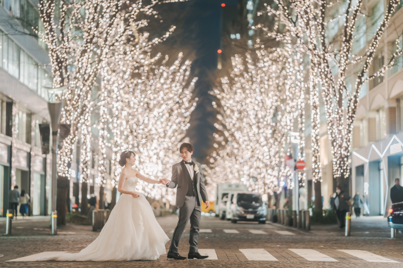 イルミネーションに包まれた街の中で♡