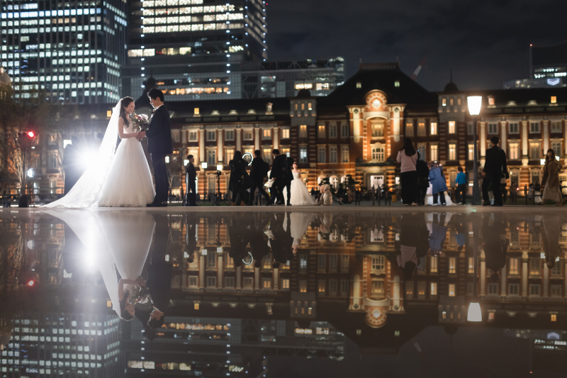 斜めアングルのリフレクション加工