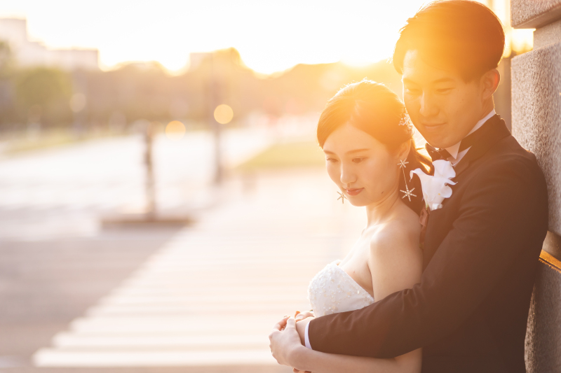 夕映えを逆行で捉えて