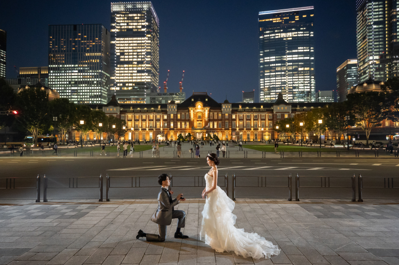 東京駅にてプロポーズショット♡