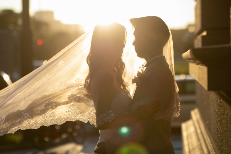 ロマンティックなヴェールショット