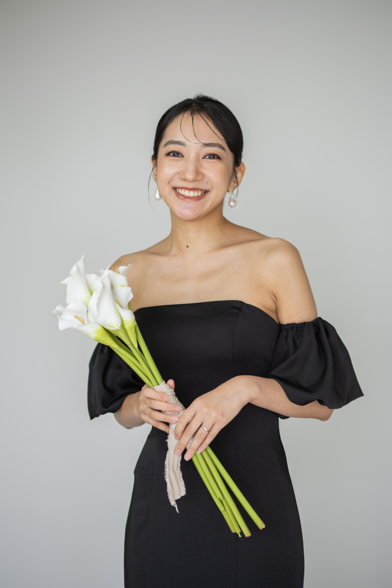 新婦さんのさわやかショット!