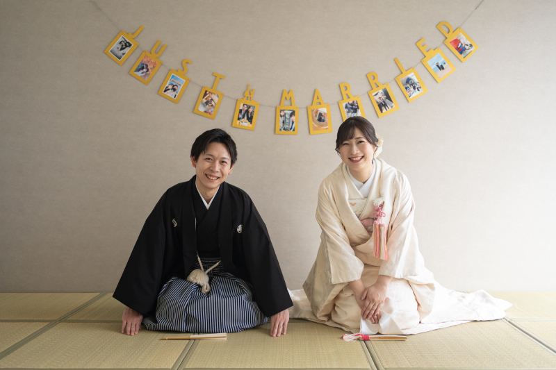 畳のセットとお持ち込みのガーラントで撮影！