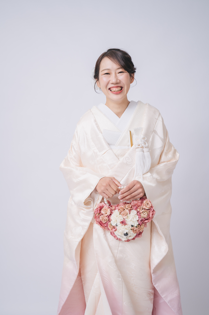 ダッフィーのブーケを持って!