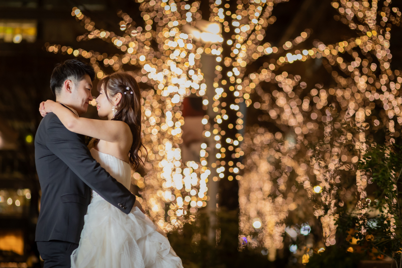 オレンジ色のイルミネーション