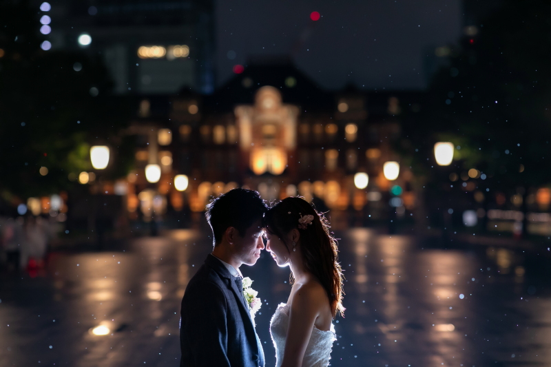 東京駅前でロマンチックに♡