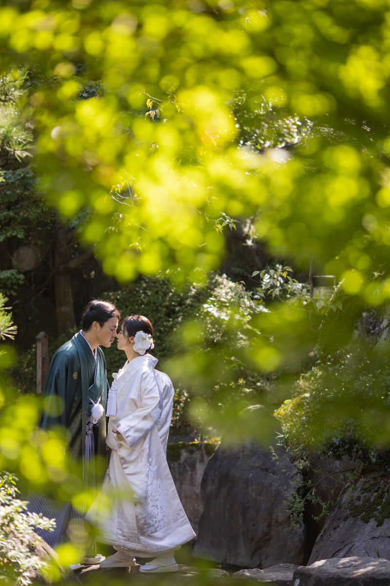 綺麗な緑の中に2人♡