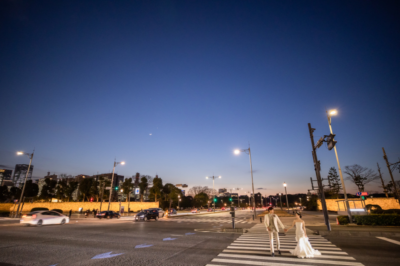 トワイライトタイムの空の蒼
