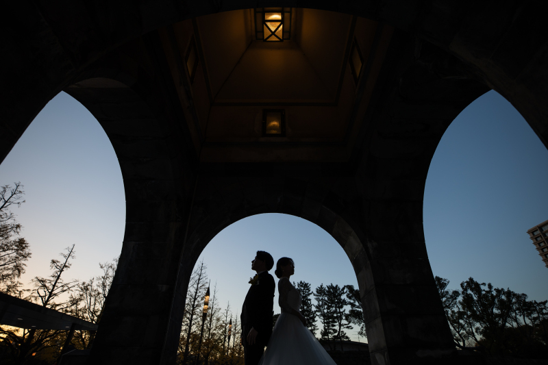 空のコントラストが美しいショット