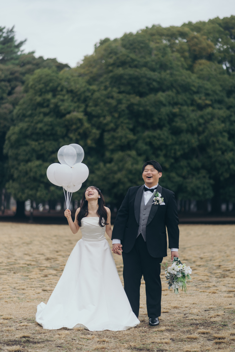 風船を持ってみたり！