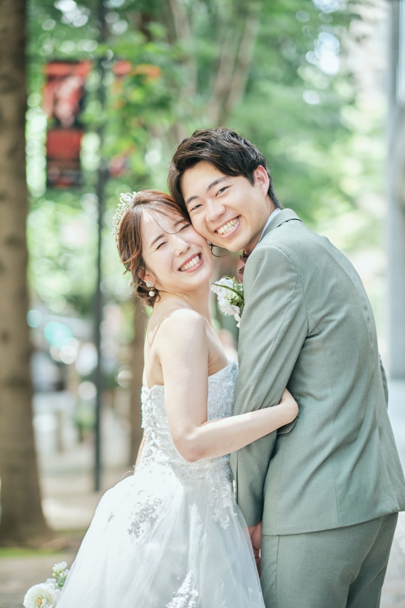 顔をくっつけて