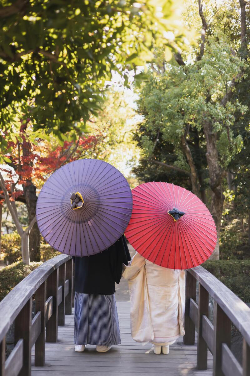 番傘を使って！