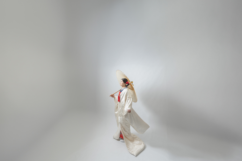 ご新婦の白無垢のソロショット