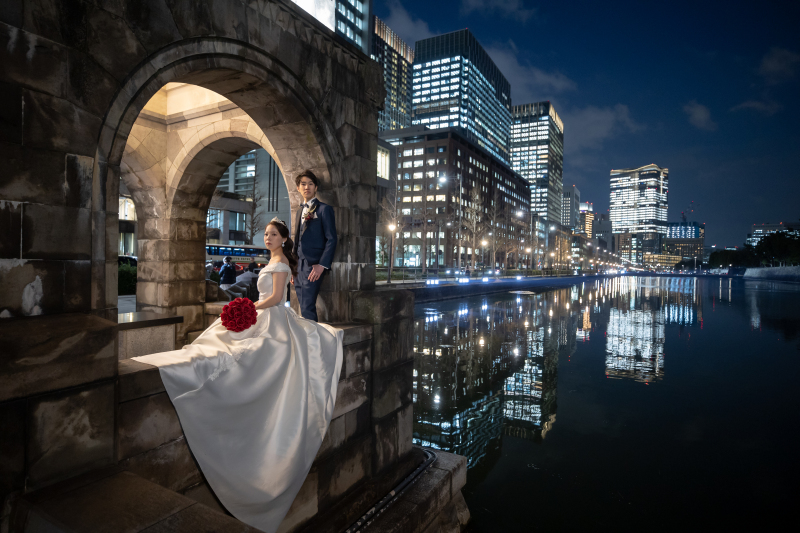 和田倉門でロマンチックフォト