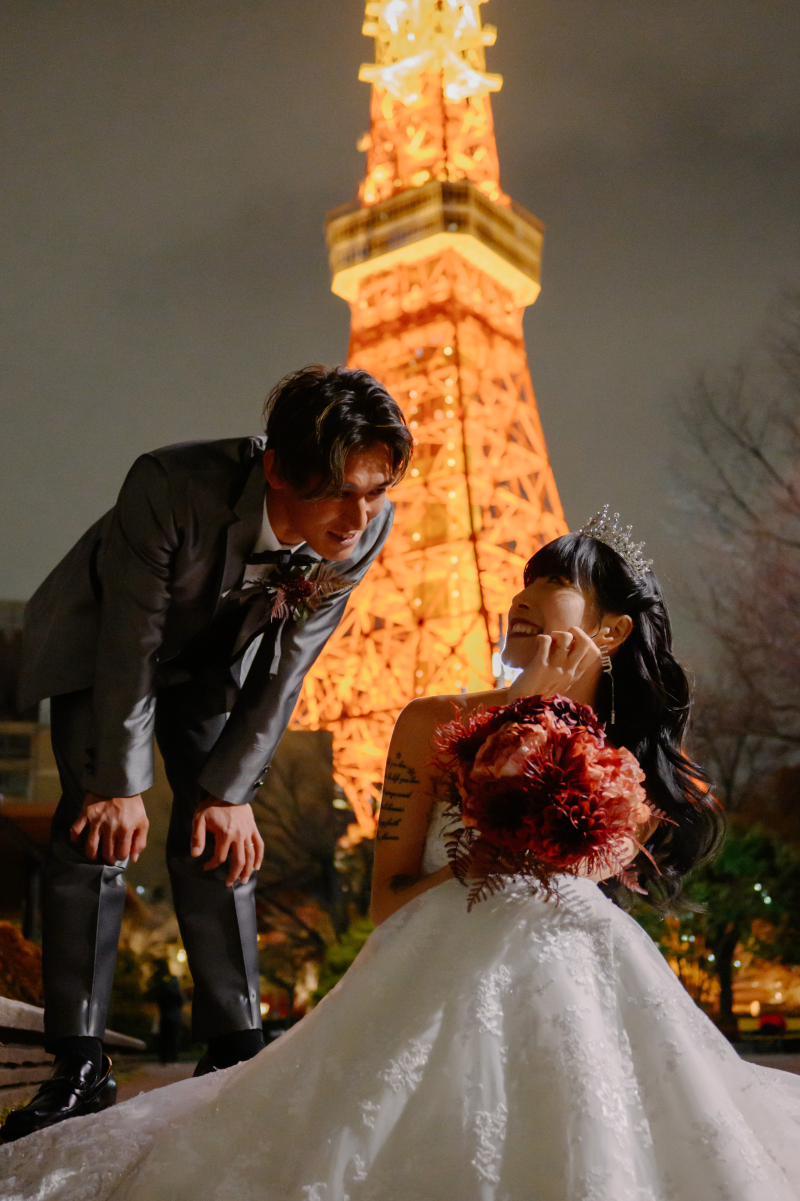 映画の1枚のようなお二人♡