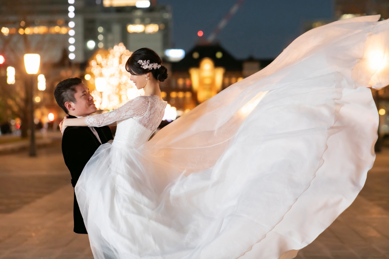 ふわふわのドレスを活かして♡