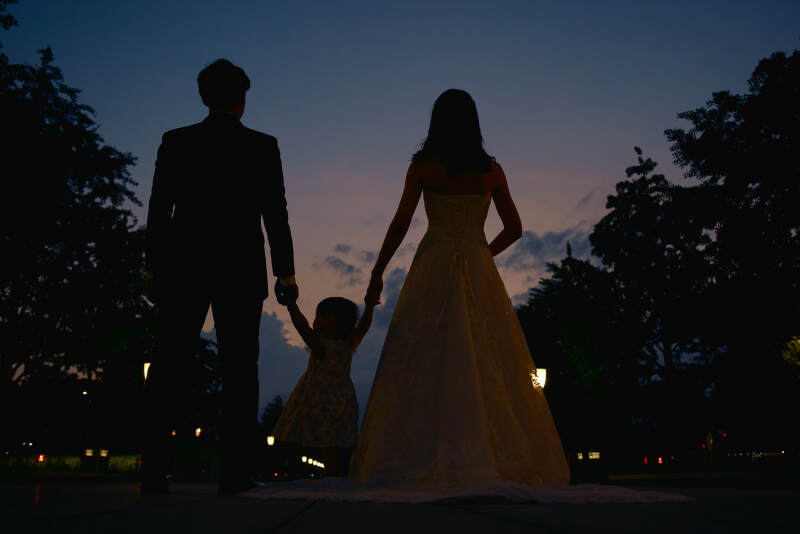 トワイライトタイムのシルエットフォト