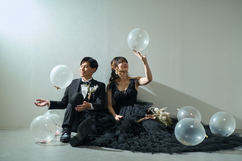 ラストはドレスチェンジしてスタジオ撮影