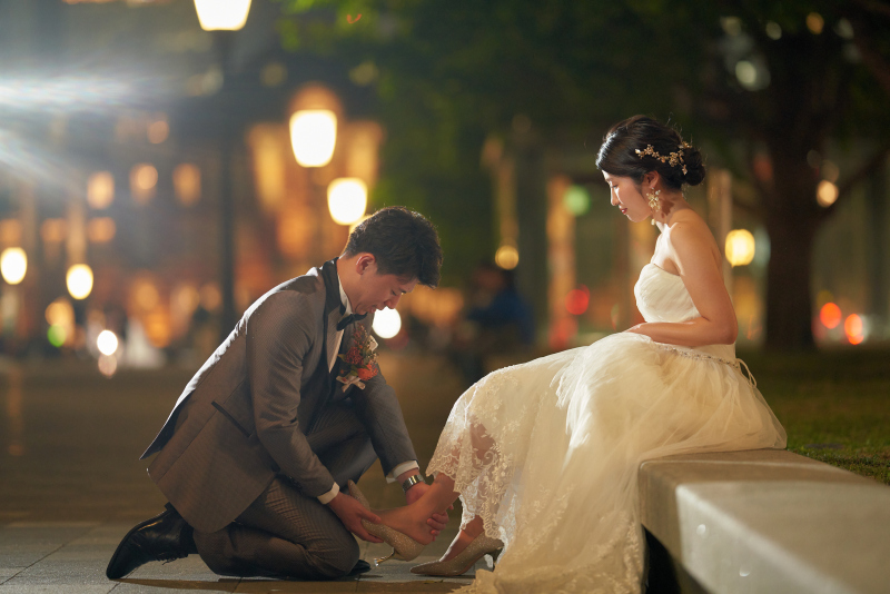 東京駅前でシンデレラショット