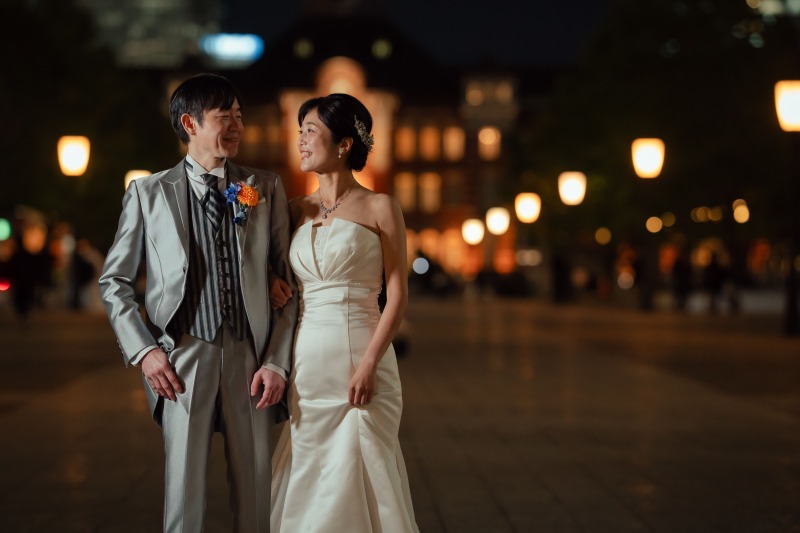 夜の東京駅撮影