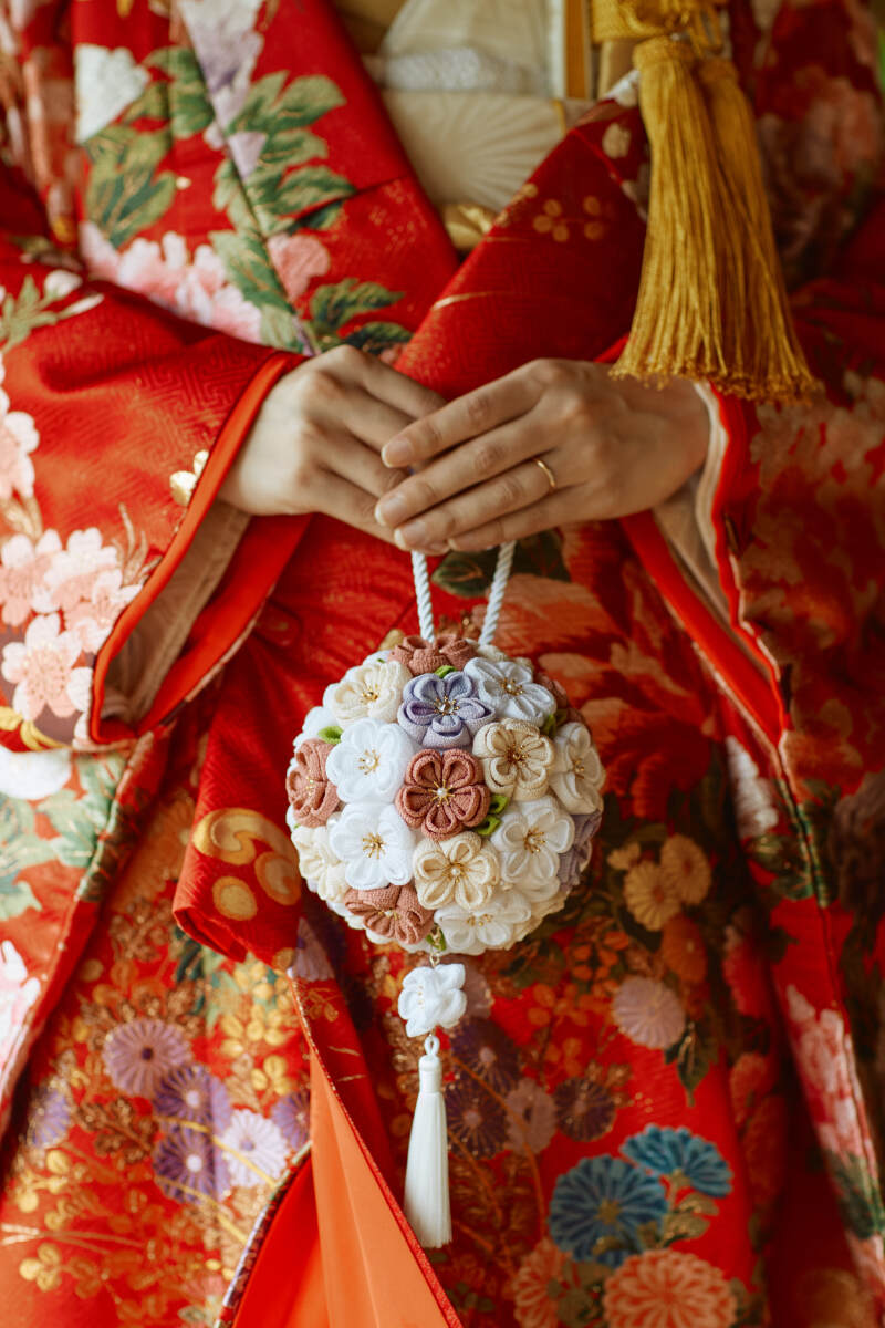 色打掛のアップショット