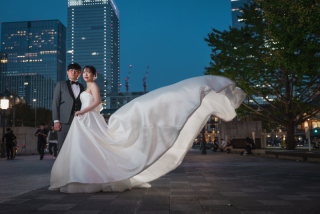 お気に入りのドレスをなびかせて♡