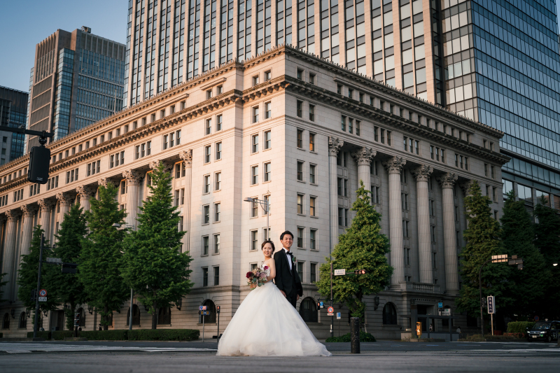 明るい色彩の丸の内ロケーション撮影♪