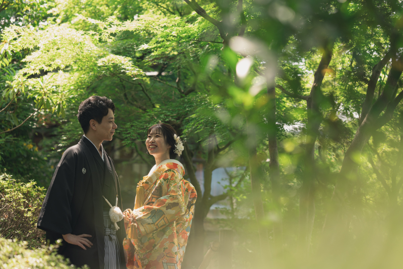緑あふれる和装ロケーション