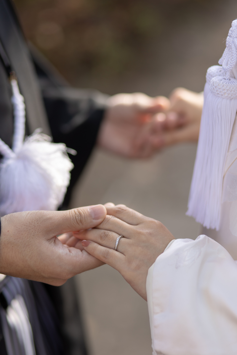 和装でのお手元ショット!