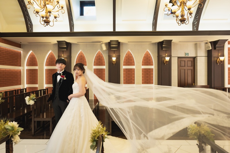 ベールを美しく靡かせて♡