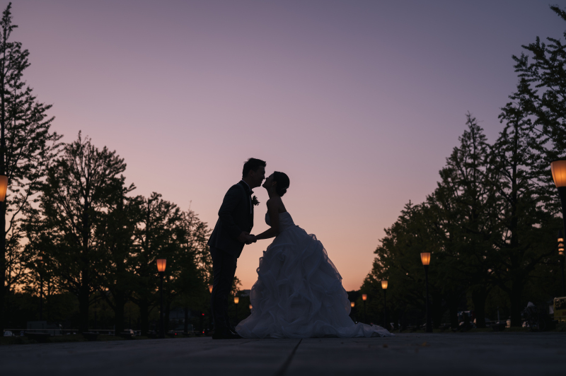 夕日も美しいシルエットショット♪